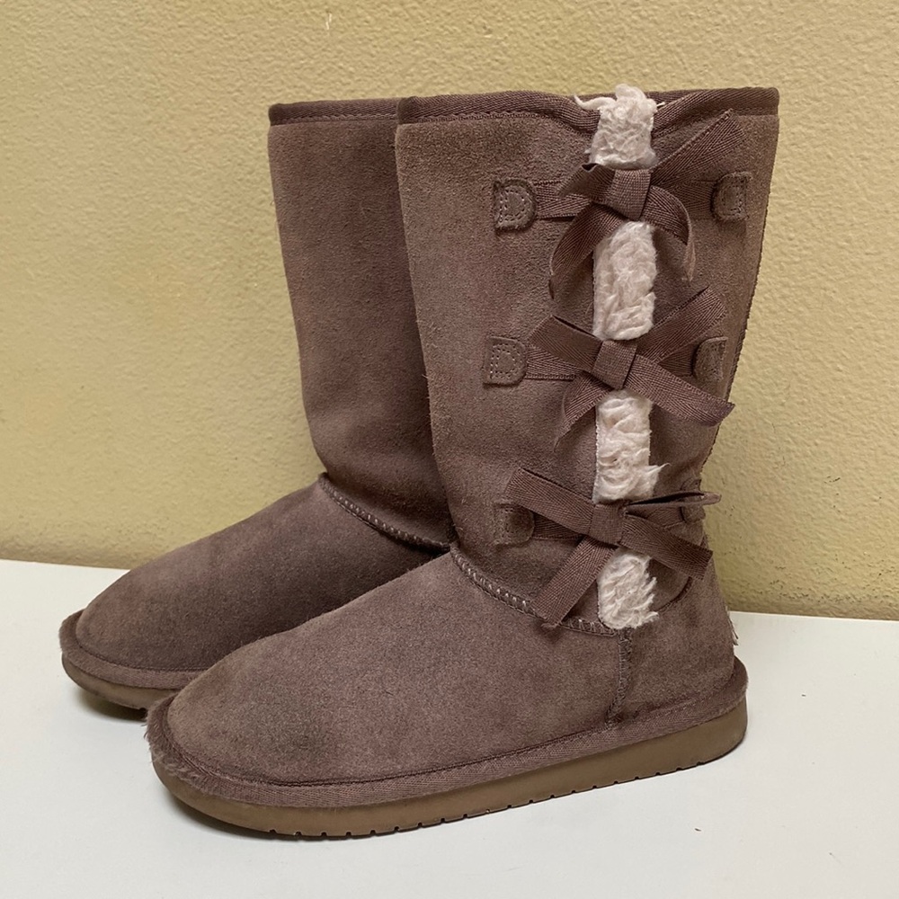 Kookaburra by UGG Brown Tall Boots with Bows Size 3